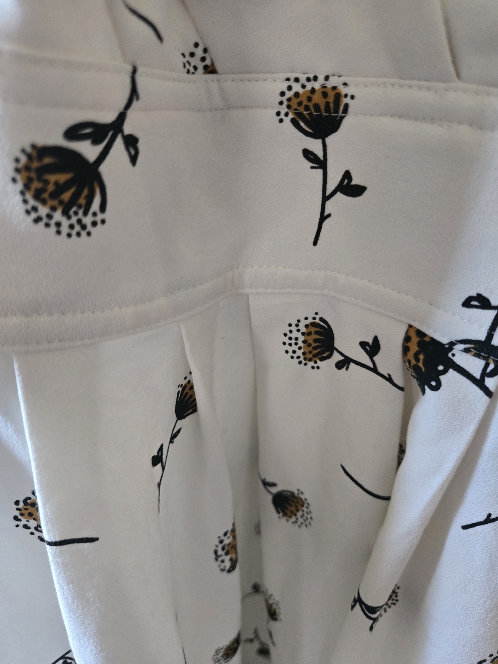 Free People White Floral Mini Dress with Yellow & Black Print - Picture 3 of 5